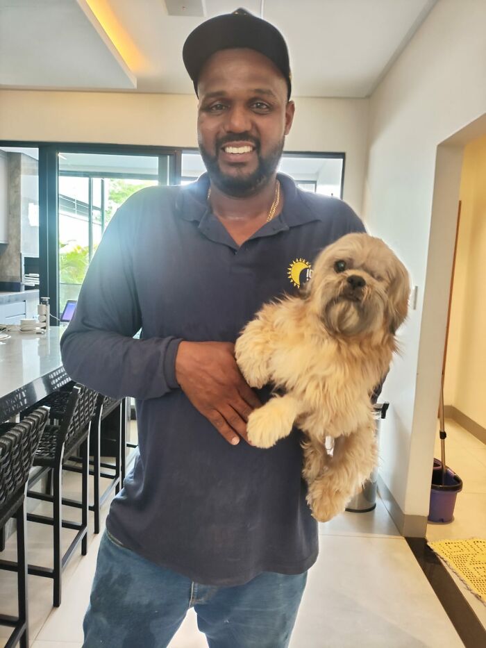 Meet Vinicius and Choquito, a blind dog and a loyal pool attendant who have become inseparable in their daily routine