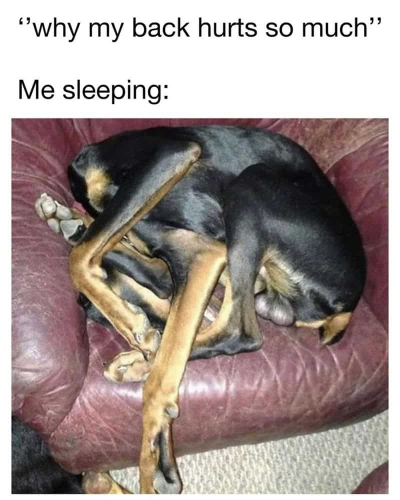 28. That surely isn't good for your back