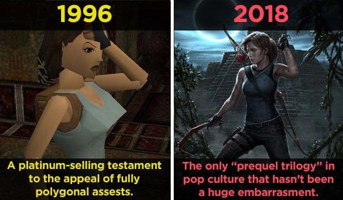 "Tomb Raider vs. Shadow of the Tomb Raider"