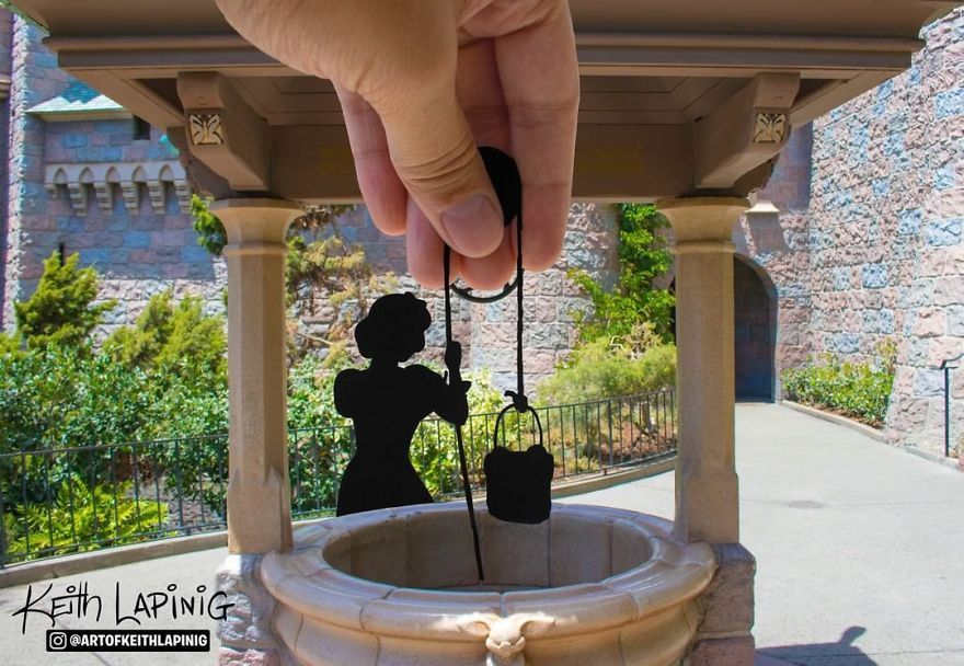 Snow White at the Wishing Well.