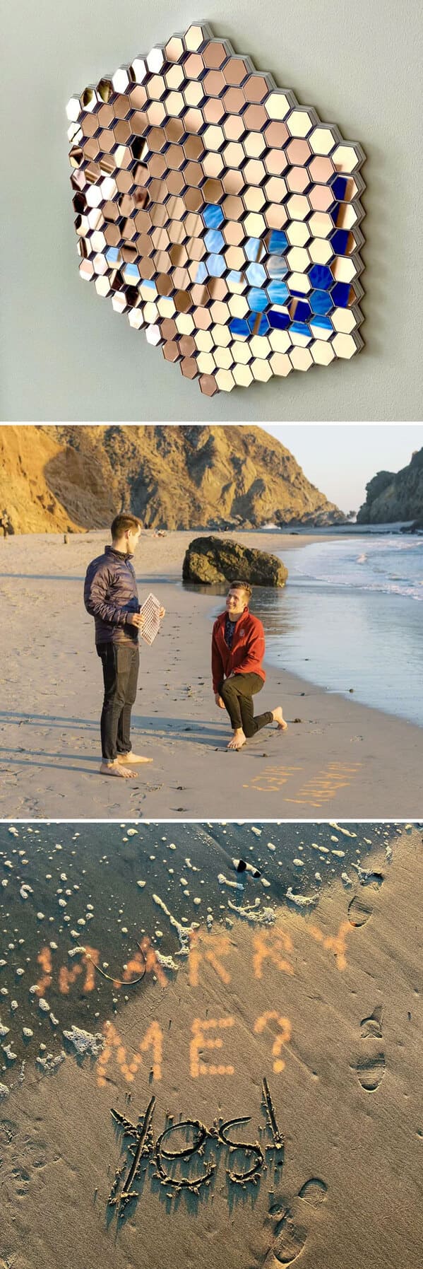 20. āI Designed A 3D Printed Mirror Array To Propose! The Mirrors Are Angled So That Just Before Sunset, They Reflect The Sunlight To Spell āMarry Me?āā