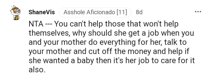 "You can't help those who won't help themselves."