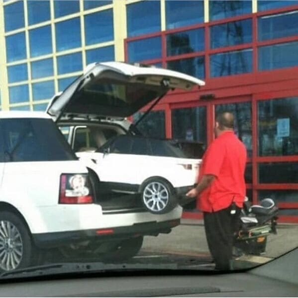 A mini car for a mini daddy