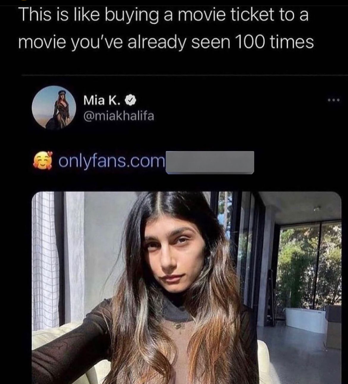 Now this is funnier than it should be—sorry, Mia.