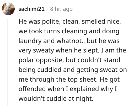 6. Sweating while sleeping