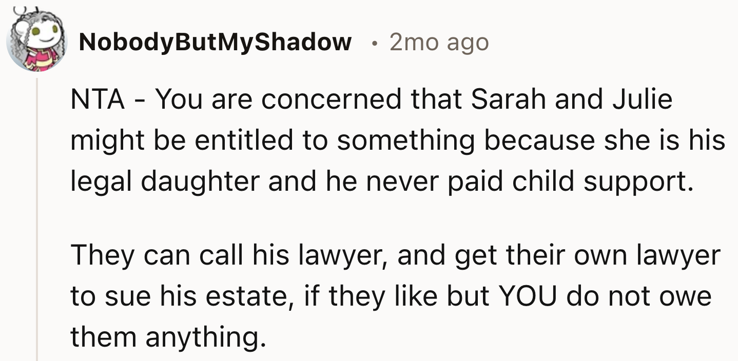 OP Does Not Owe Them Anything