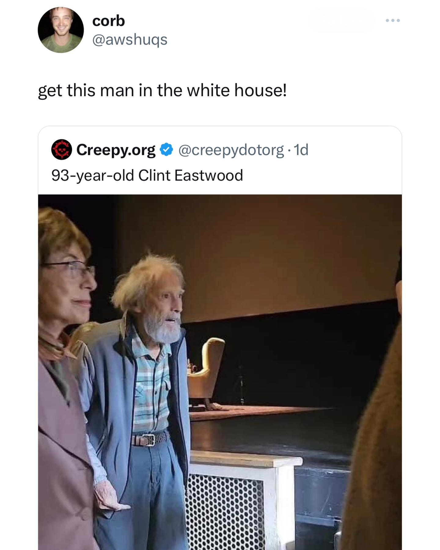 He deserves the presidential suite