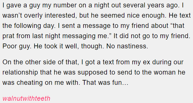 18. "Texted the guy…"