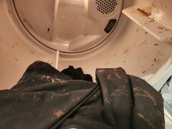 26. “I wanted to get the wrinkles out of my jacket, but I left a bar of dark chocolate in the pocket”