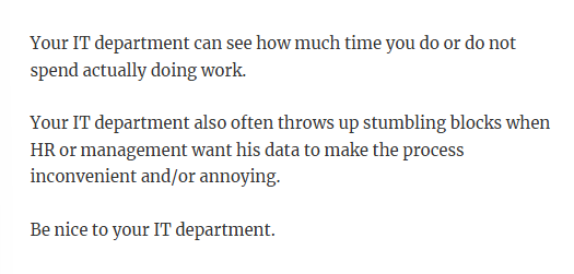 13. The IT department