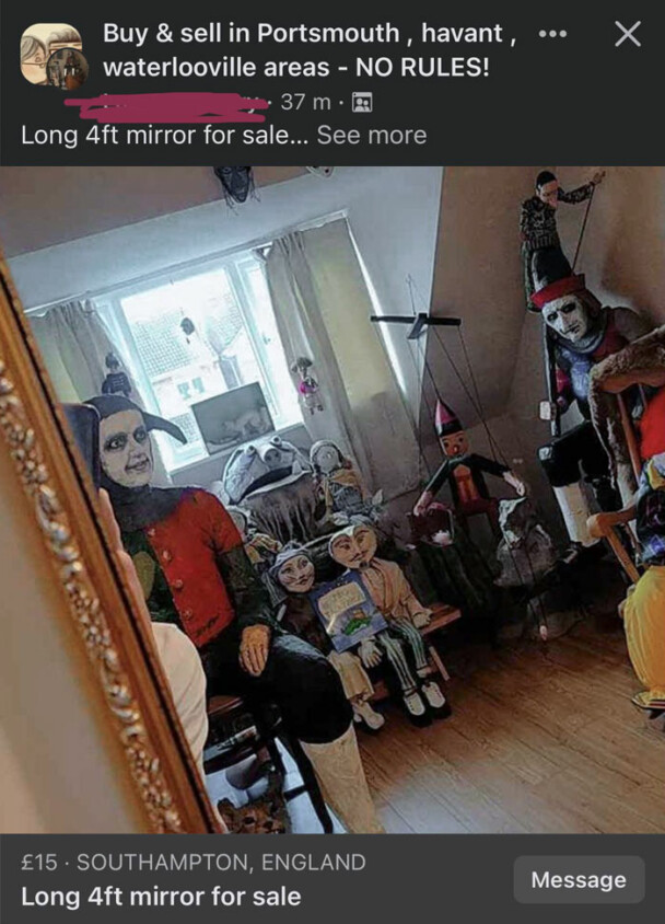 17. Seller has a creepy collection.