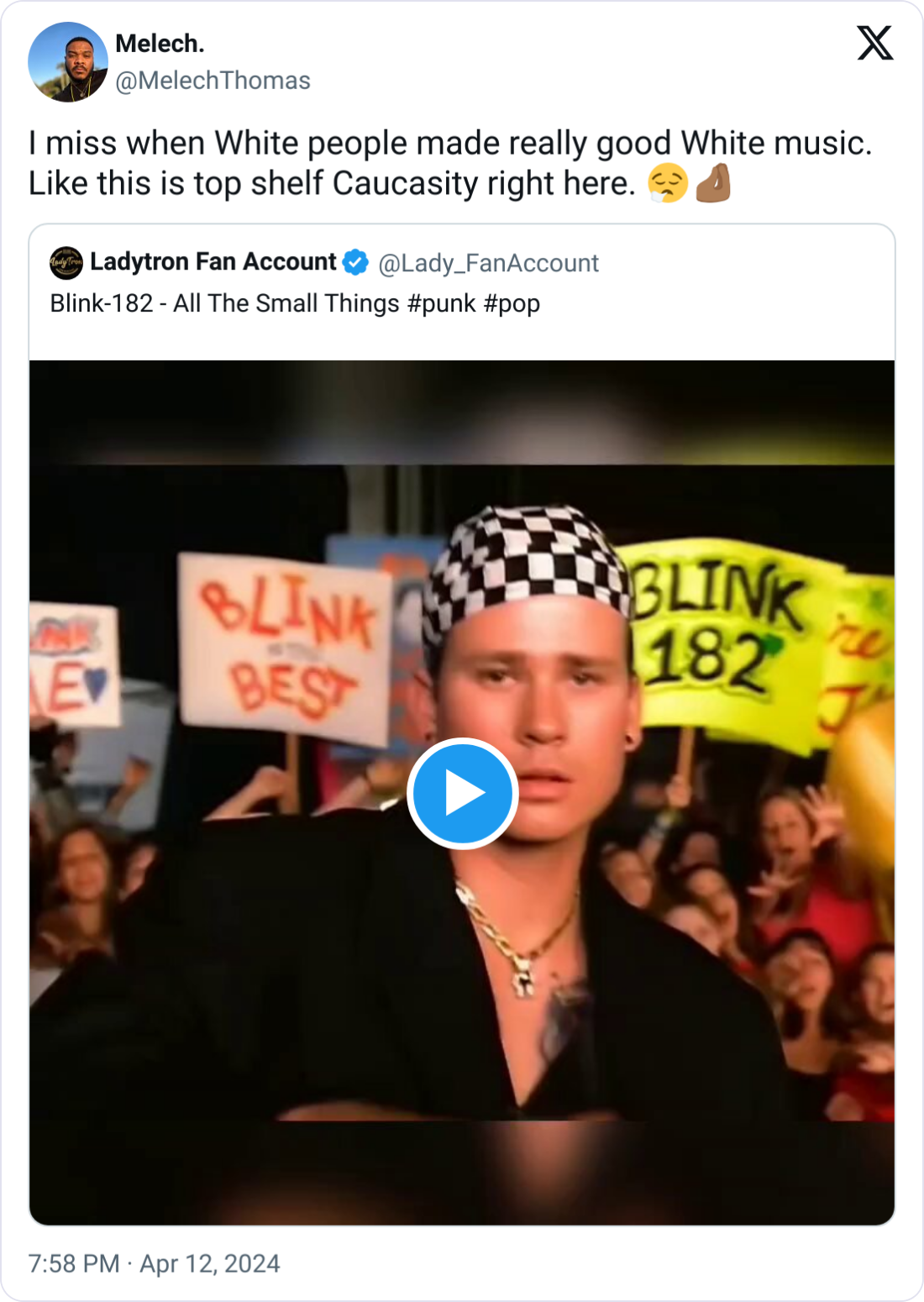 8. Throwback to when the biggest problems were 'All The Small Things.'