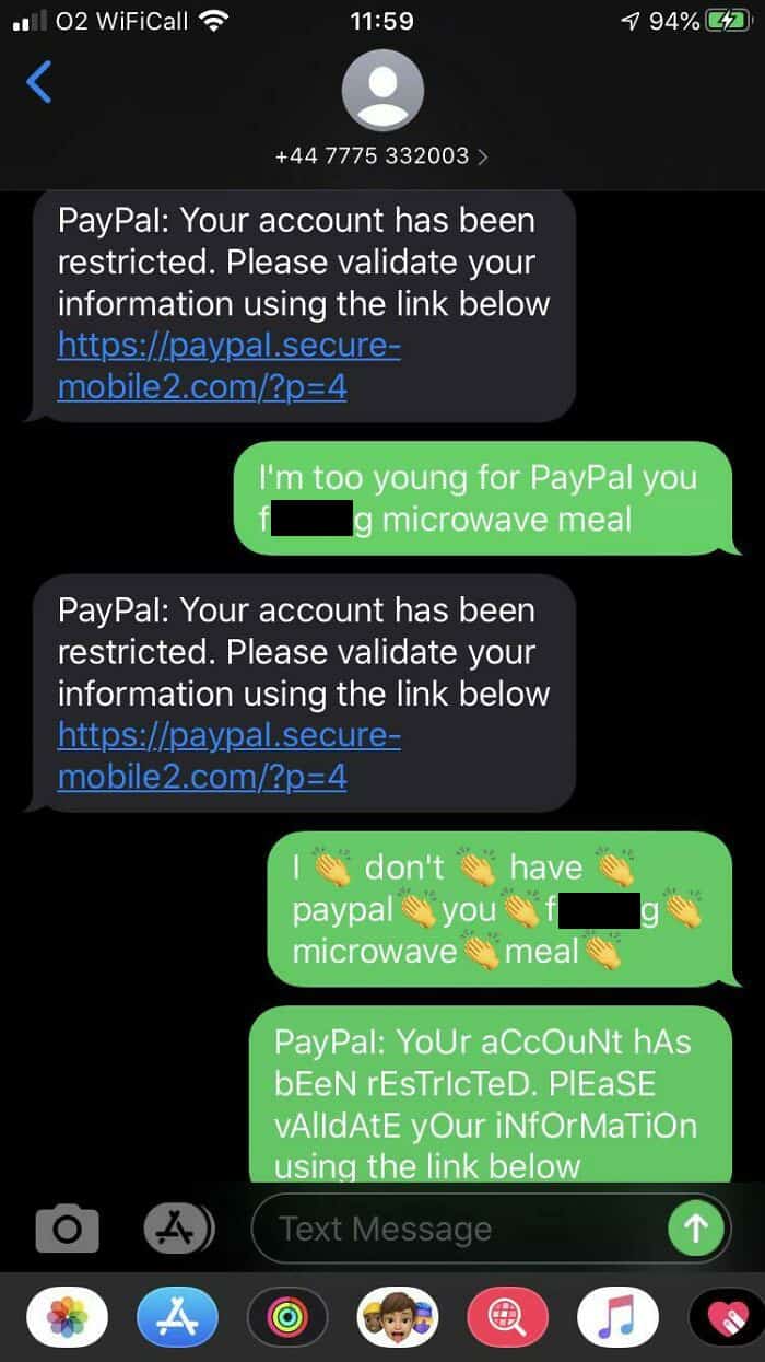 50. "Omg They Sent It Again"