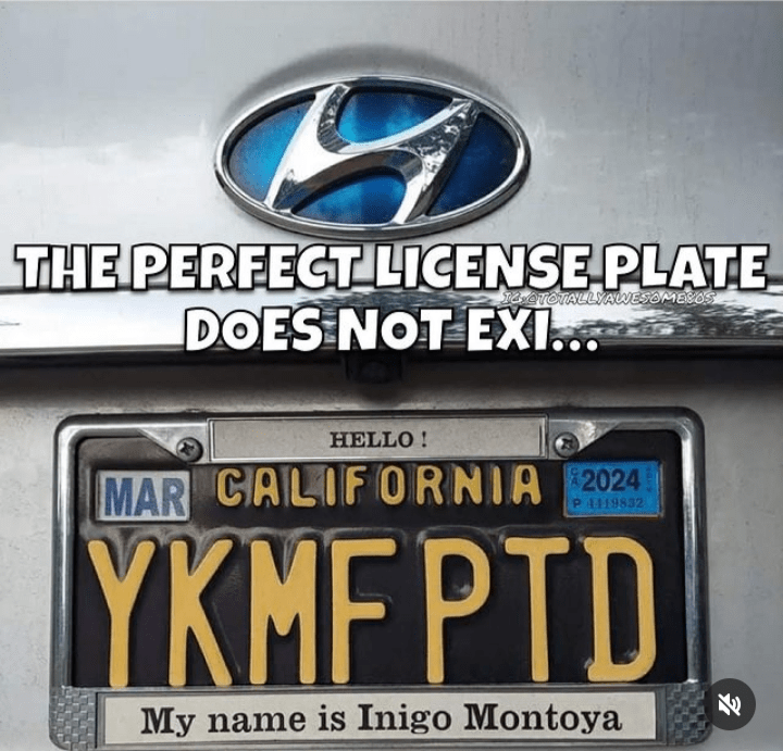 50. The perfect license plate