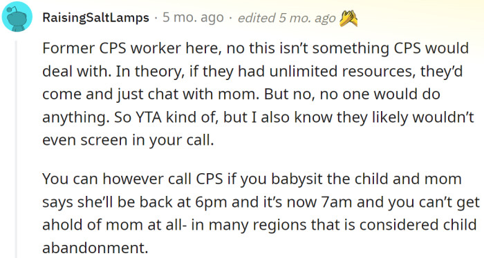 "This Isn’t Something CPS Would Deal With"