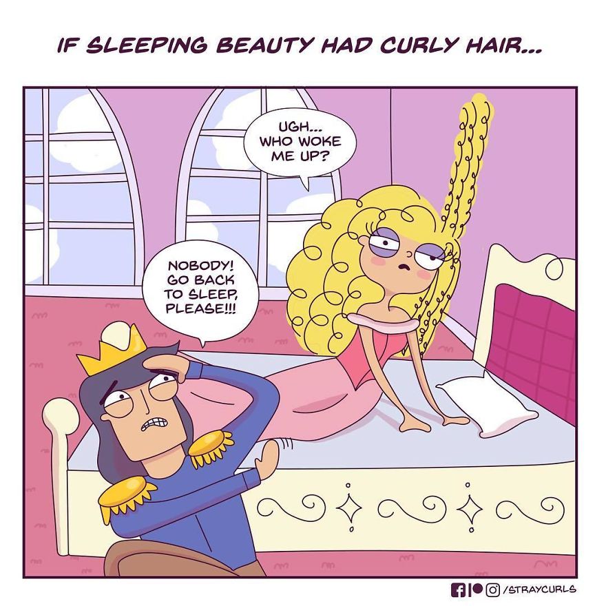 If Aurora from "Sleeping Beauty" had curly hair...