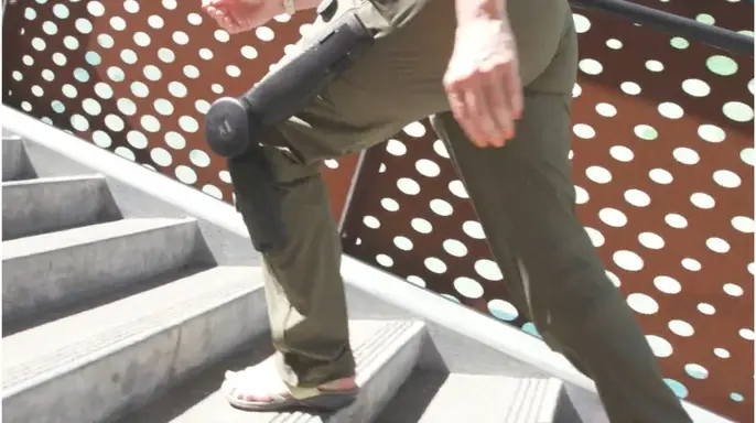 The MO/GO pants are designed to be user-friendly, with a simple interface that includes just three buttons: on/off, more assistance, and less assistance.
