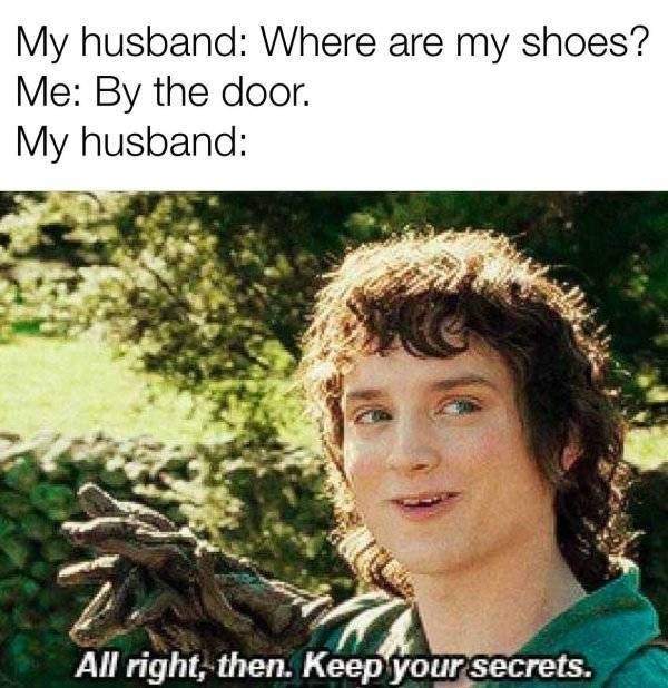 41. Where by the door?