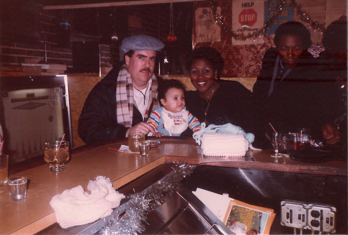 19. “Infant me, my mother & father at a bar because that’s how parents rolled in the early ’80s.”