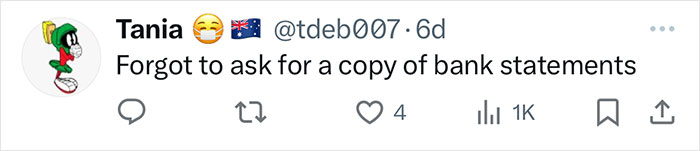 “Copy of bank statements”