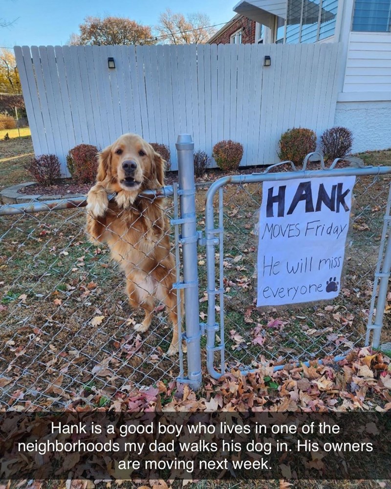 30. We're going to miss you, Hank