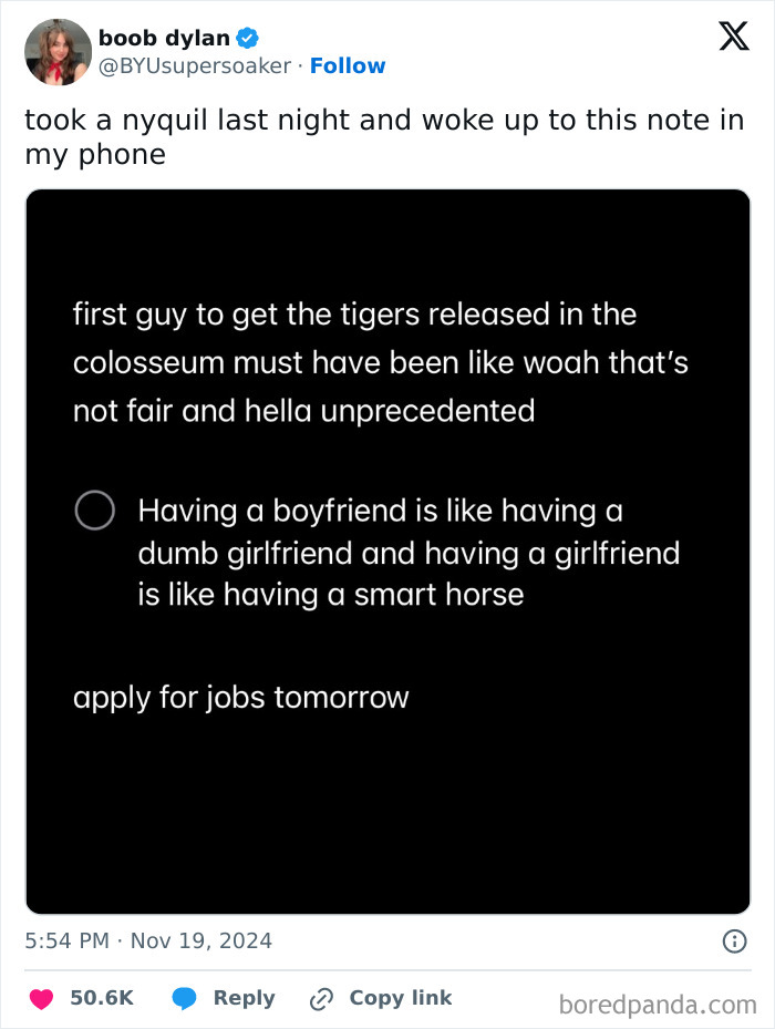 That Nyquil really does it to you.