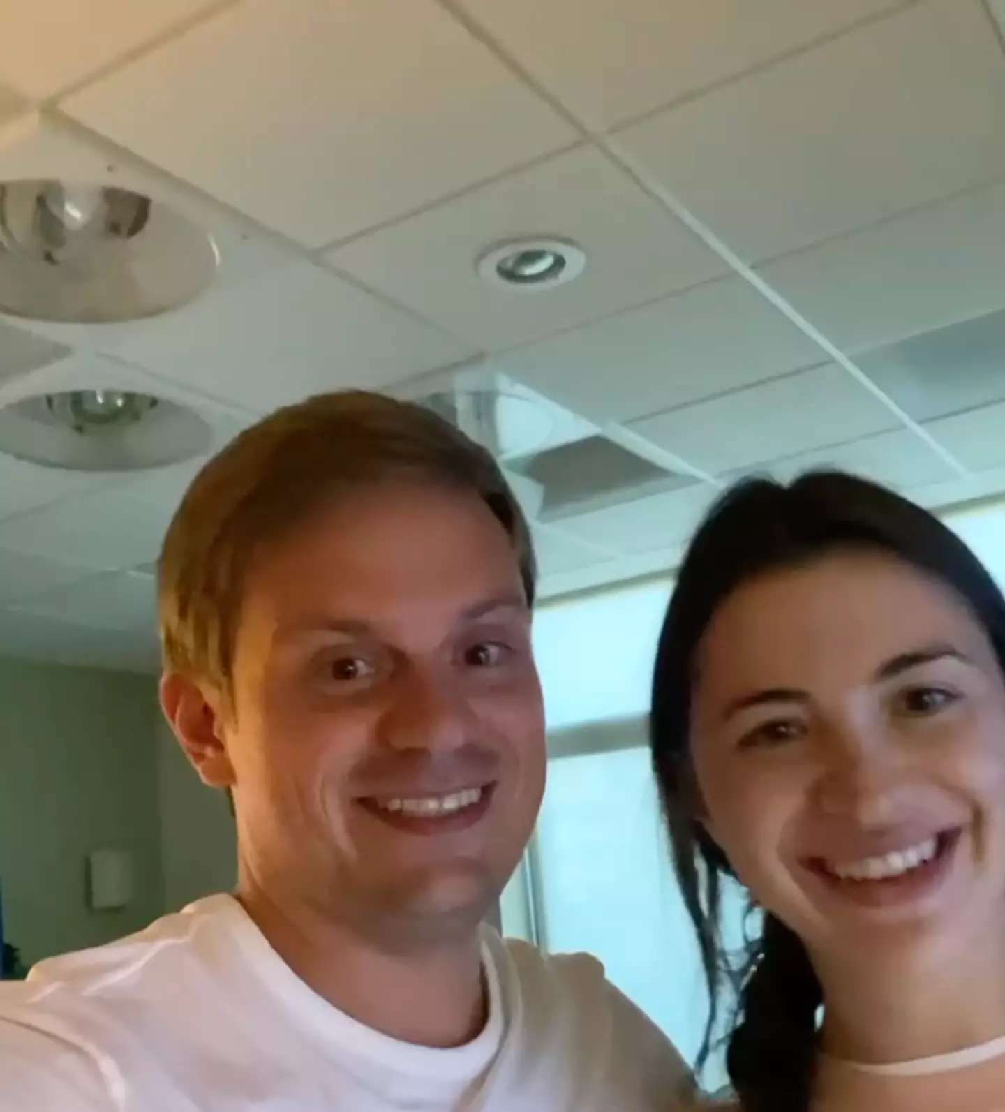 Marina spent time in a private room with her husband.