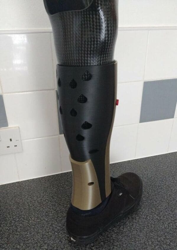 8. āAfter Modding My Ender3 V2 To Do 400mm High Prints, I Revisited My Prosthetic Cover Design, Printed Full Height, No Cut Or Seam At The Bottom, Raindrop Rear Case, TPU Gaskets To Damp Sound⦠Best Of All, 40% Lighter. Well Pleased.ā