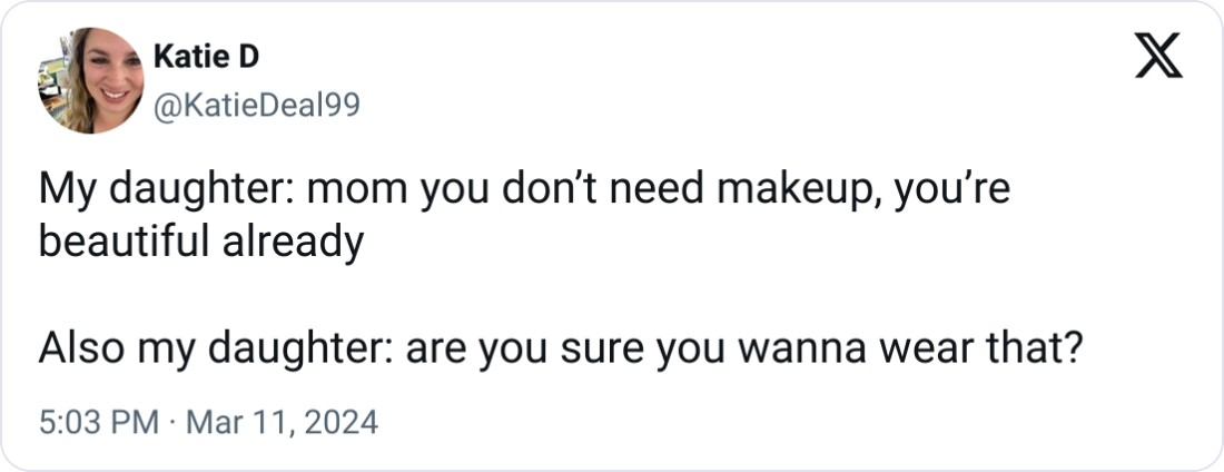 She said beautiful, not handsome