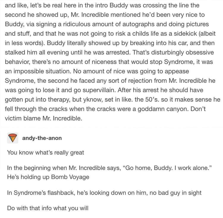 "Don't Blame Mr. Incredible"