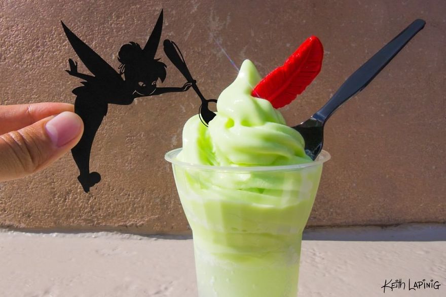 Tinkerbell Enjoying the Sweet Treat.