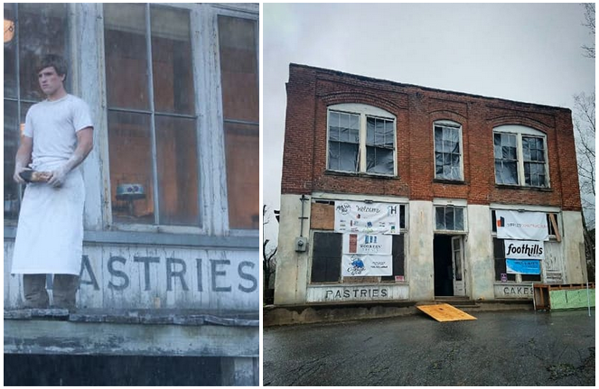 District 12 from The Hunger Games was filmed in Henry River Mill Village, NC. After the filming ended, the village was abandoned.