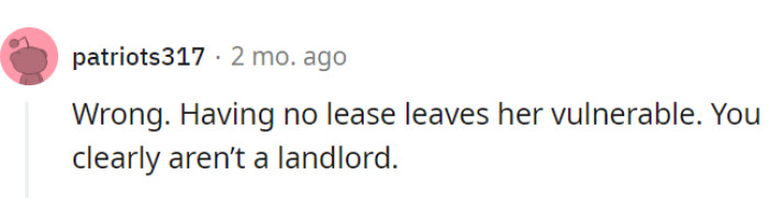 No lease, no shield.