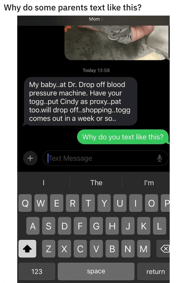 "This is my mom, and yes, she is in her 60s, so her eyesight isn’t great. But come on, she’s had this tech for decades…"