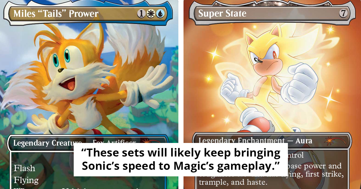 Seven New Sonic the Hedgehog Cards Debut In the Magic: The Gathering Secret Lair collection