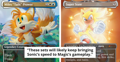 Seven New Sonic the Hedgehog Cards Debut in the Magic: The Gathering Secret Lair Collection
